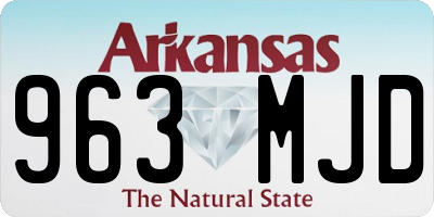 AR license plate 963MJD