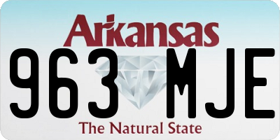 AR license plate 963MJE