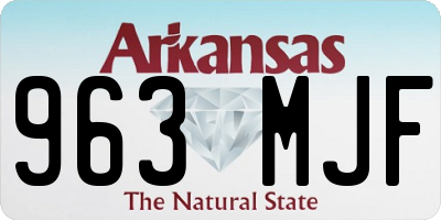 AR license plate 963MJF