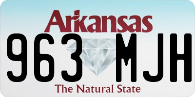 AR license plate 963MJH