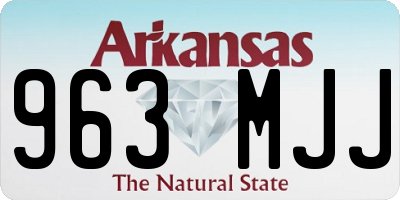 AR license plate 963MJJ