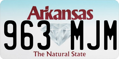 AR license plate 963MJM