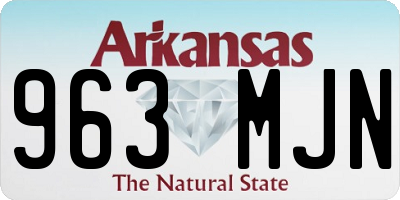 AR license plate 963MJN