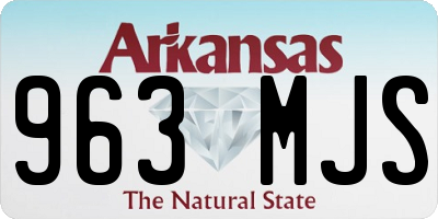 AR license plate 963MJS
