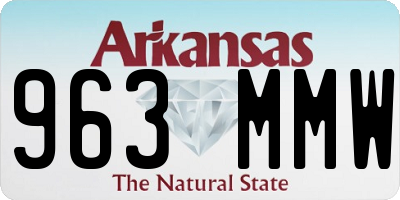 AR license plate 963MMW