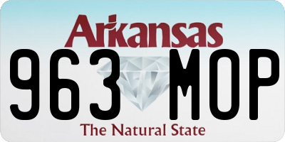 AR license plate 963MOP