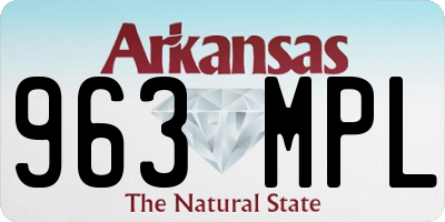 AR license plate 963MPL
