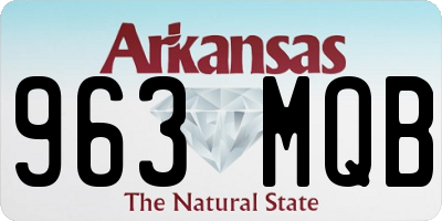 AR license plate 963MQB