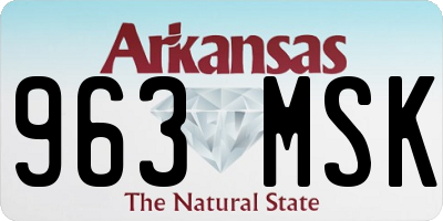 AR license plate 963MSK