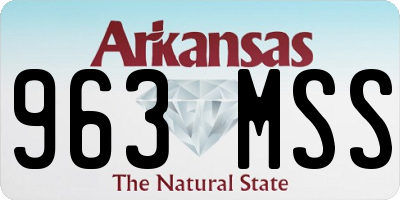 AR license plate 963MSS