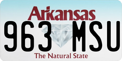 AR license plate 963MSU