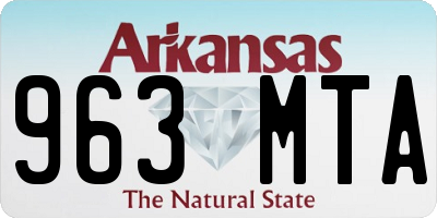 AR license plate 963MTA