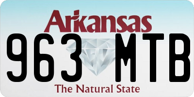 AR license plate 963MTB
