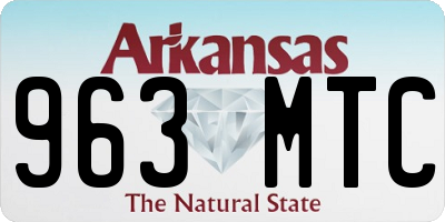 AR license plate 963MTC