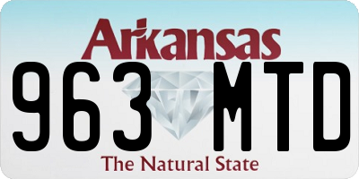 AR license plate 963MTD