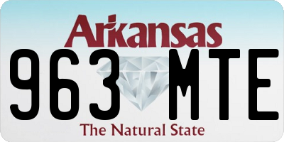AR license plate 963MTE