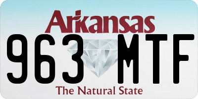 AR license plate 963MTF