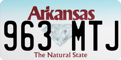 AR license plate 963MTJ
