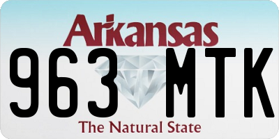 AR license plate 963MTK