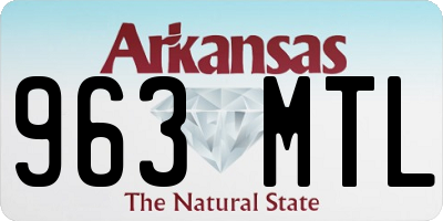 AR license plate 963MTL