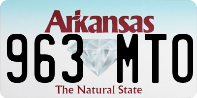 AR license plate 963MTO