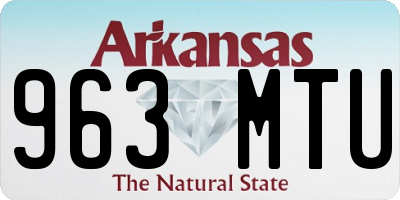 AR license plate 963MTU