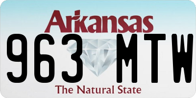 AR license plate 963MTW