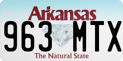 AR license plate 963MTX