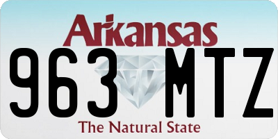 AR license plate 963MTZ