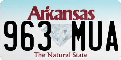 AR license plate 963MUA