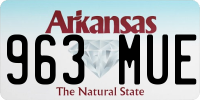 AR license plate 963MUE