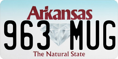 AR license plate 963MUG
