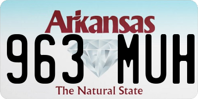 AR license plate 963MUH