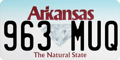 AR license plate 963MUQ