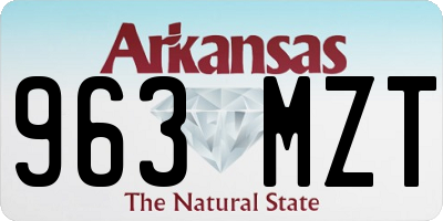 AR license plate 963MZT