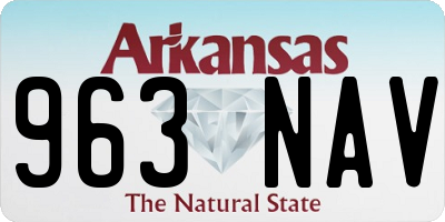 AR license plate 963NAV