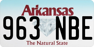 AR license plate 963NBE