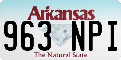 AR license plate 963NPI