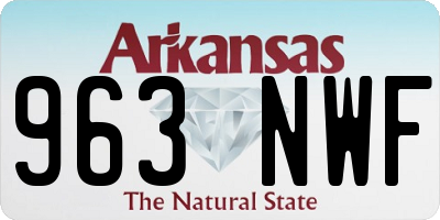 AR license plate 963NWF