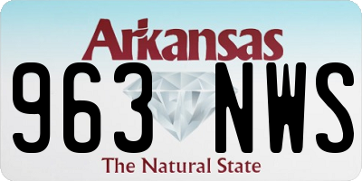 AR license plate 963NWS
