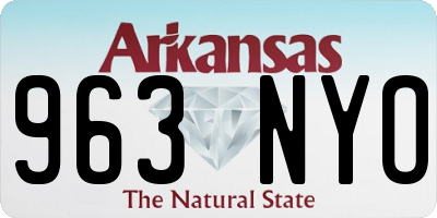 AR license plate 963NYO