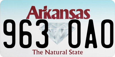 AR license plate 963OAO