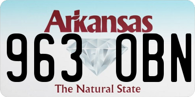 AR license plate 963OBN