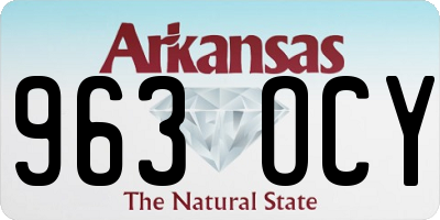 AR license plate 963OCY
