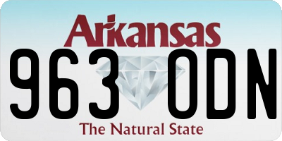 AR license plate 963ODN