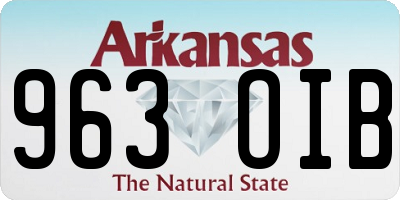 AR license plate 963OIB