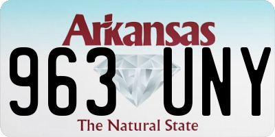 AR license plate 963UNY