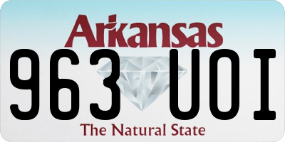 AR license plate 963UOI