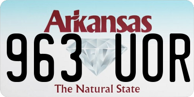 AR license plate 963UOR
