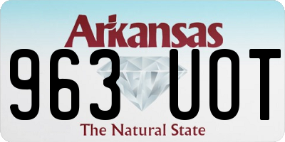 AR license plate 963UOT